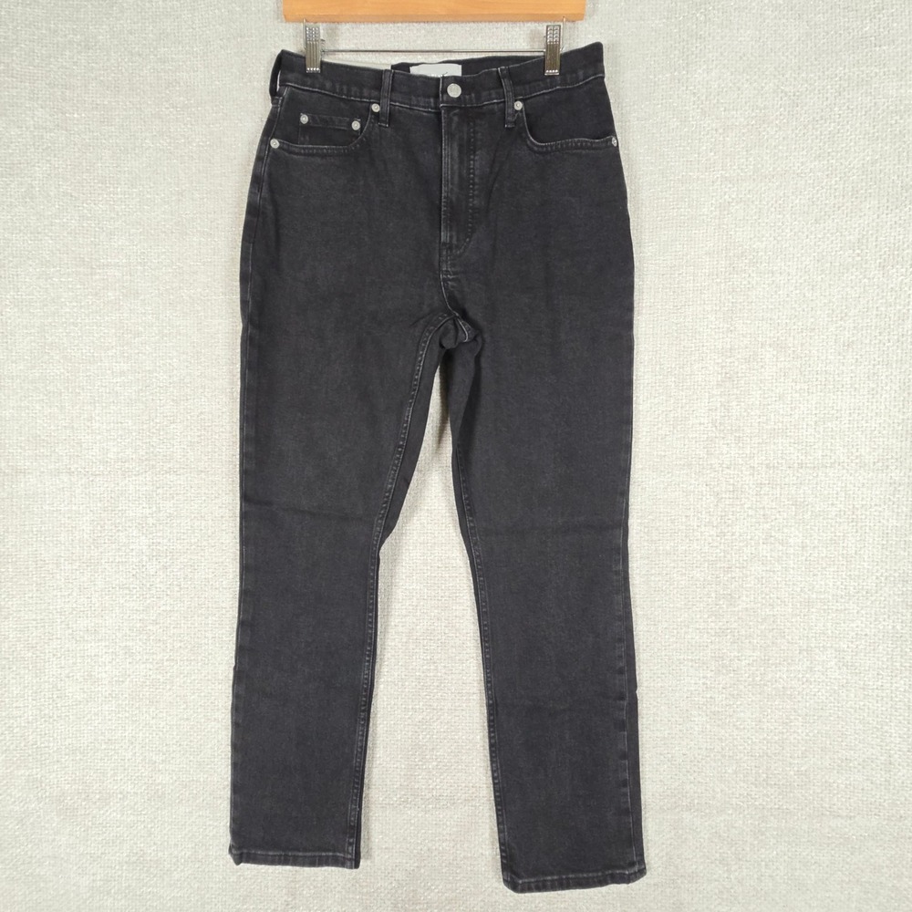 Everlane The Original Cheeky Jean Washed Black High Rise Straight 29R